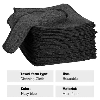 Tanlade Cleaning Cloth Dry Erase Cloth Cleaning Rags Reasonable Kitchen Towels Microfiber Towels Cars Wash(6 x 6 Inch,Black,50 Pcs) - color: Black, size: 6 x 6 Inch
