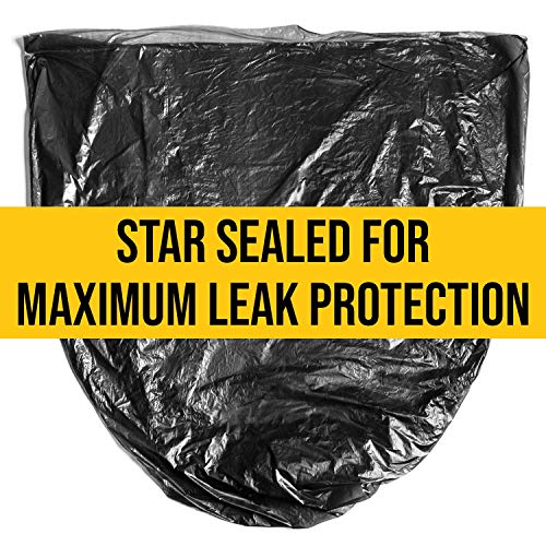 Aluf Plastics RCM-3036X Coex Low Density Blend Star Seal Bag on Coreless Roll, 20-30 Gallon Capacity, 36" Length x 30" Width, 63 lbs Max Load, Black (Pack of 100) - style: 1.5 MIL (eq)