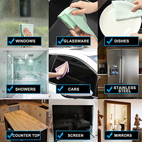 Fish Scale Streak Free Magic Glass Window Car Mirror Microfiber Cleaning Cloth Cleaner Cloths,Lint Free Stainless Steel Windshield Shower Cleaning Cloth,Miracle Polishing Towels Shiny Wipes,Pack 6,Mix - color: Mix