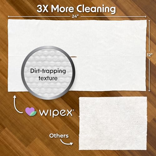 Wipex Plant Based XL Wet Floor Wipes for Squeegee Stick, Cuban Mop & Fabuloso Mop Heads - Lavender Scent, Huge Disposable Wipes (24" x 14") 12 Count (Pack of 3) - size: 12 Count (Pack of 3)