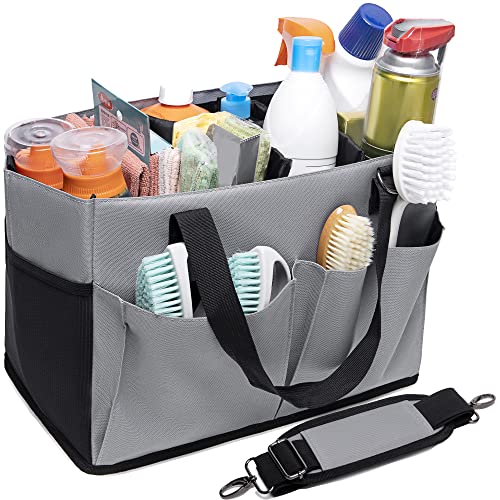 Cleaning Caddy with Handle and Shoulder Strap Organizer for Cleaning Supplies