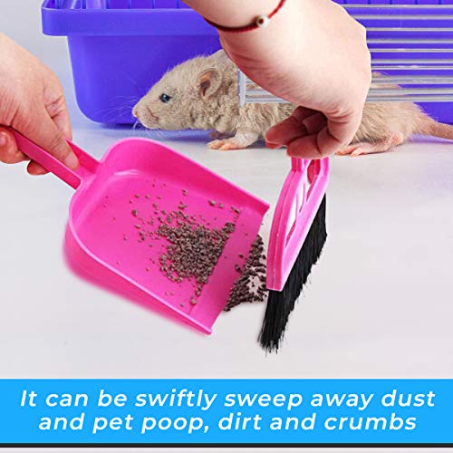 Mini Broom and Dustpan Set - Compact Cleaning Kit for Home, Car, Camping, Small Spaces, Pet Cleanup, and Travel - Durable Small Broom and Dustpan Set Mini - Blue Broom - color: Blue