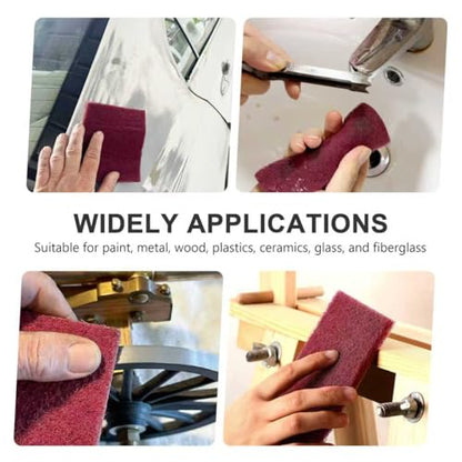 5" x 8" Scuff Pad Maroon 6 Pack - Scuffing, Scouring, Sanding, Paint Primer Prep Adhesion Scratch - Surface Preparation Automotive Car Auto Body Woodworking 7447 - color: Maroon, size: 6 pcs (5" x 8")