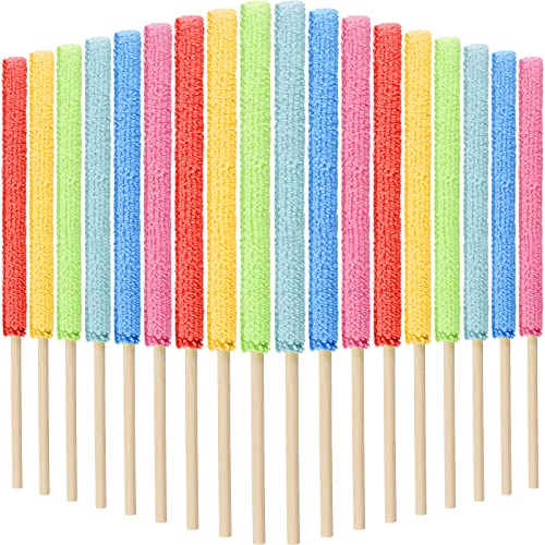 Honeydak 24 Pieces Microfiber Detail Duster Sticks Mini Duster Crevice Cleaning Tool Car Air Vent Cleaner Fan Cleaning Brush for Home Air Vent Window The Smallest Spaces