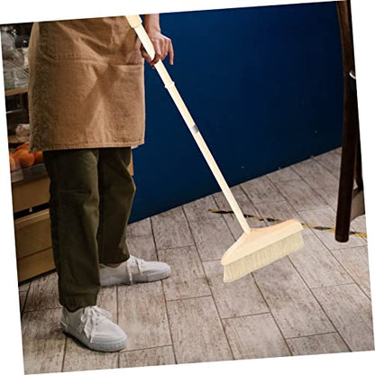 NOLITOY Indoor Outdoor Telescoping Broom Soft Bristle Brush for Floor Cleaning Detachable Handle Easy to Store