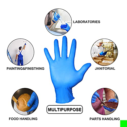 PEIPU Nitrile Disposable Gloves，Powder Free, Cleaning Service Gloves, Latex Free - size: X-Large (Pack of 100), style: 100 Pcs