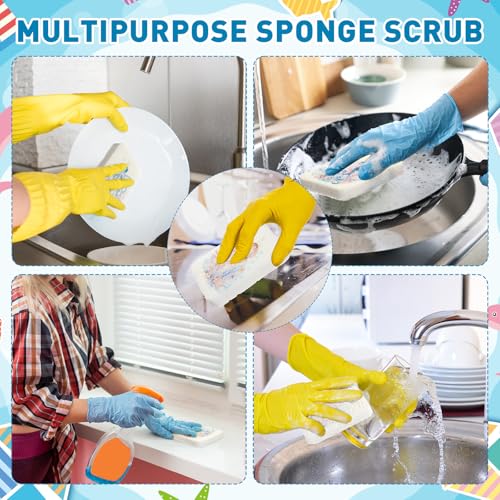 Maxdot 50 Counts Compressed Cellulose Sponges Bulk Sea Animals Style Natural Kitchen Compostable Non Scratch Dish Sponges for Washing Dishes, Cleaning Countertop Sink, Kids DIY - style: Sea Animals Style