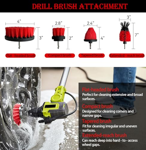 35Pcs Car Detailing Kit, Car Detailing Brush Set, Car Interior Cleaning Kit with Windshield Cleaning Tool and Tool Box, Multi-Functional Vehicle Cleaning Tool for Wheels