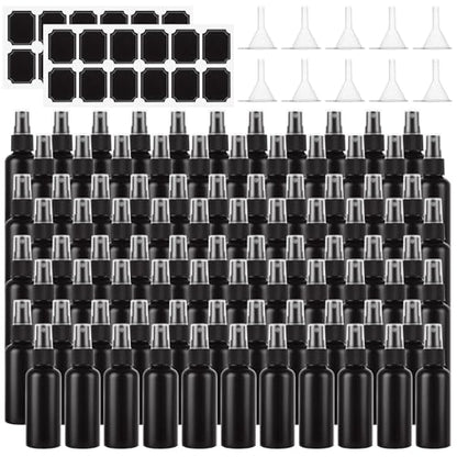 60 Pack 2 oz Black Spray Bottles, Small Fine Mist Plastic Spray Bottles with Caps, Refillable Mini Spray Bottles for Room Spray, Car Freshener, Essential Oils, Beauty, Hair, Cleaning - color: Black, size: 2 oz