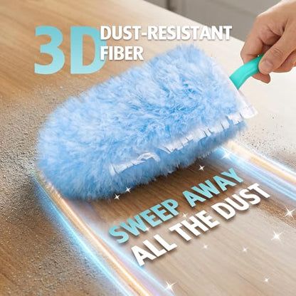 60 Count 360 Dusters Refills Compatible with Swiffer Duster with 2 Upgrade Hands - color: 60 Refills + 2 Handle
