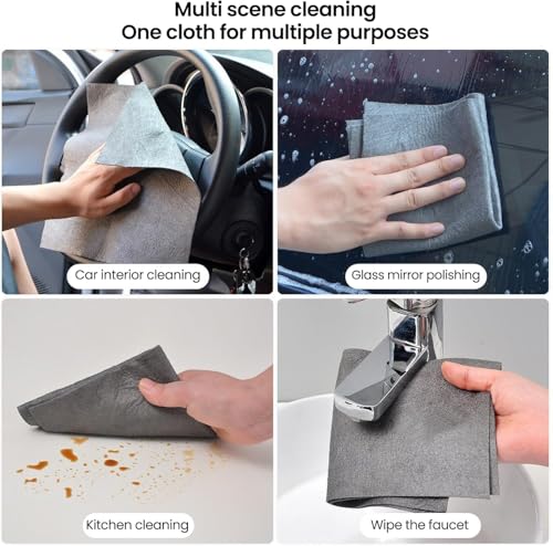 Thickened Magic Cleaning Cloth, Super Absorbent, Lint-Free, Streak-Free Microfiber Cloth for Glass, Car, Windows, Mirrors - Reusable, Quick Drying, Eco-Friendly Multi-Surface Cleaning Rag (20PCS) - color: 20pcs