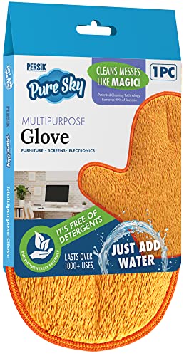 persik Pure-Sky Microfiber Glove Dusting Mitt - Ultra Microfiber Cleaning Cloth Glove - JUST ADD Water No Detergents Needed - Use for Cleaning Furniture, Home - style: Ultra Microfiber Glove / Mitt