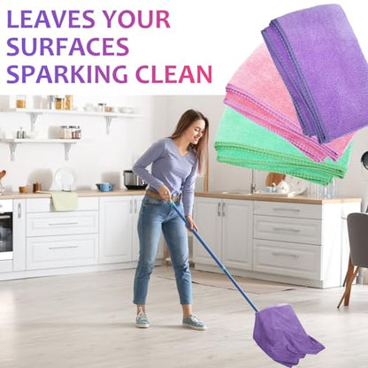 Newwiee 3 Pcs Extra Large Microfiber Cleaning Cloth 30" x 20" Washable Reusable Microfiber Towel Streak Free Lint Free Cloth for Cleaning Home Glass Office Window Bathrooms (Pastel Colors) - color: Pastel Colors