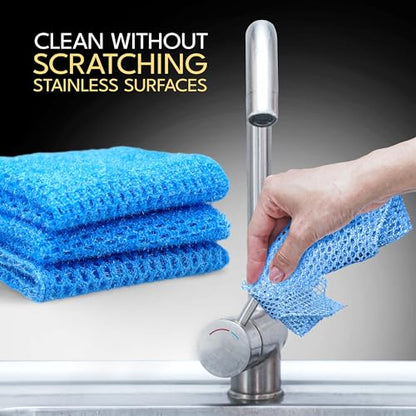 Non Scratch Dish Scrubbers for Cleaning Dishes (1PK) - Reusable Kitchen Sponge - Replace Dish Sponges for Washing Dishes - Best Household Scrubbing Pad & Alternative Dishwashing Scrub Pads Supplies - color: 1pk All Purpose