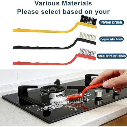 Crevice Cleaning Brush 11Pcs, Hard Bristle Scrub Brushes Tools for Kitchen, Bath and Corners with Home, Multi-Use for Hard-to-Reach Areas, Easy Cleaning
