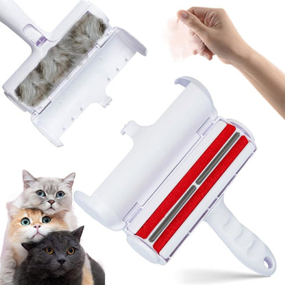 Shine4Me Reusable Pet Hair Remover Roller for Couch, Furniture, Clothes and Car, Lint Remover for Dog and Cat Hair, No Refills Needed, Portable Manual Fur Remover, White