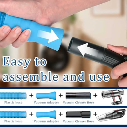 Dryer Vent Cleaner Kit - Compatible Universal Vacuum Attachment Hose with Most Vacuum Cleaner, Dryer Lint Cleaner Kit and Cleaning Brush Tools for Efficient Dryer Vent Hose Maintenance (Black)