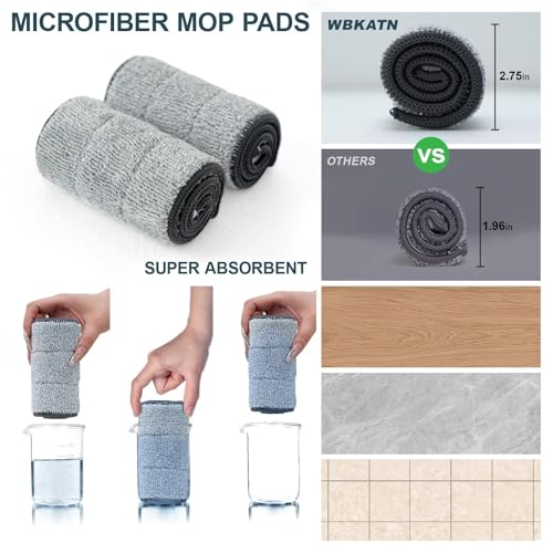 16 Inch Dual-Bucket Spin Mop Set, ， Hands-Free Wringing System，360° Rotating Flat Mop with Separate Clean & Dirty Water, Aluminum Alloy Head & 8 Microfiber Pads