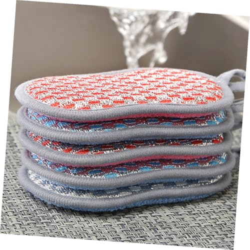 PRETYZOOM 12pcs Kitchen Scrub Brush and Dish Washing Scrubber Sponge Set, Dual-Sided Cleaning Pads for Pots and Pans, Multi-Color Household Kitchen Sink Brushes for Stain Removal