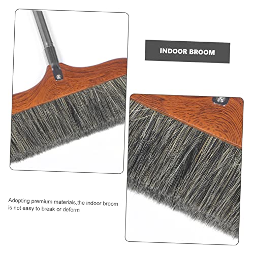 Healifty Soft Bristle Broom with Detachable Long Stainless Steel Handle Lightweight Telescoping Floor Sweeper for Indoor Cleaning Easy Use for Home Office Rv and Outdoor Activities Static