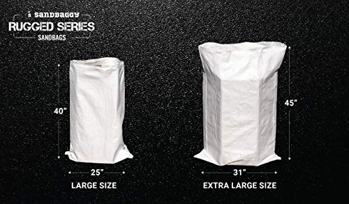 Sandbaggy Large Sandbags - Size: 25" x 40" - Thick Heavy Duty Contractor Bags, Heavy Duty Garbage Bags, Dumpster Bag, Construction Trash Bags, 6 mil (100 Bags) - size: 1 Count (Pack of 100)