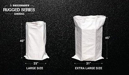 Sandbaggy Large Sandbags - Size: 25" x 40" - Thick Heavy Duty Contractor Bags, Heavy Duty Garbage Bags, Dumpster Bag, Construction Trash Bags, 6 mil (500 Bags) - size: 1 Count (Pack of 500)