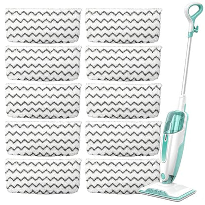 10 Pack Microfiber Steam Mop Replacement Pads for Shark S1000 S2001 S1000A S1000C S1000WM S1001C, Washable Reusable Super Absorbent Mop Pads Safe for All Floors - size: 10PCS