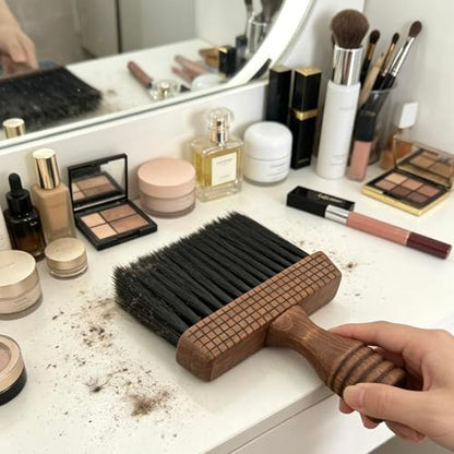 Stiff Bristle Wooden Handle Cleaning Brush, Multi-Purpose Hand Brush for Coffee Grounds, Nail Dust, Neck Duster, Countertop & Keyboard