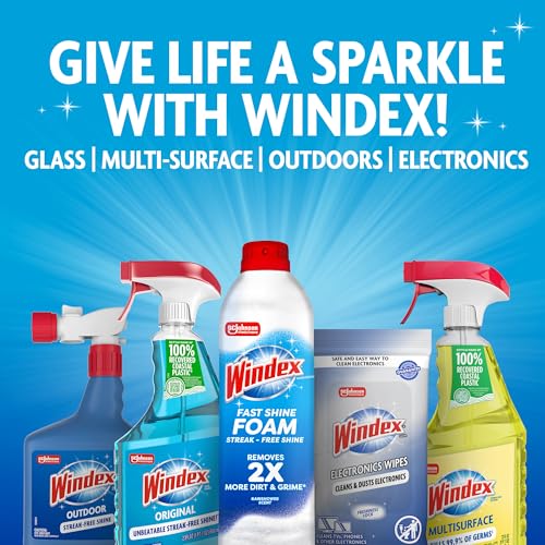 Windex Electronic Cleaning Wipes, Pre-Moistened Screen Wipes for TVs, Phones, and Other Electronics, Resealable for a Freshness Lock, 25 Count - size: 25 Count (Pack of 1)