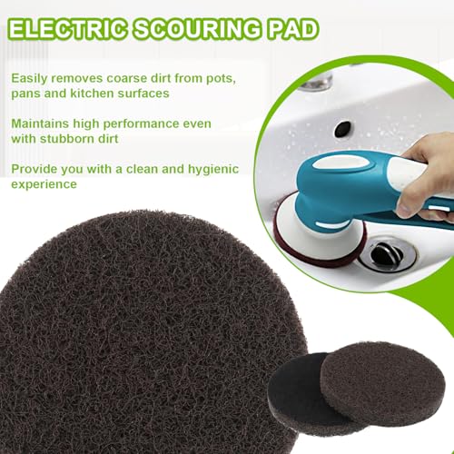 16pcs Performance Pads Power Scrubber Pads Set Electric Scrubber Replacement Scouring Pads fit for Dremel Versa Scouring Pads,Browm - size: Brown