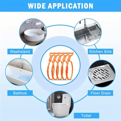 3Pack 25 Inch Drain Snake Set, Hair Clog Remover for Sink, Toilet & Sewer,Professional Drain Opener with Anti-Slip Grip, Bathroom & Kitchen Plumbing Tool - size: 3Pcs