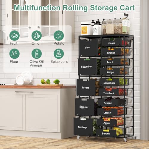 EasyPAG Rolling Storage Cart With 15 Drawers, Metal Craft Organizers And Storage Cart With Wood Tabletop, 30 Lbs Capacity Per Drawer For Home Office Classroom And Dorm, Black - size: 15 Drawers