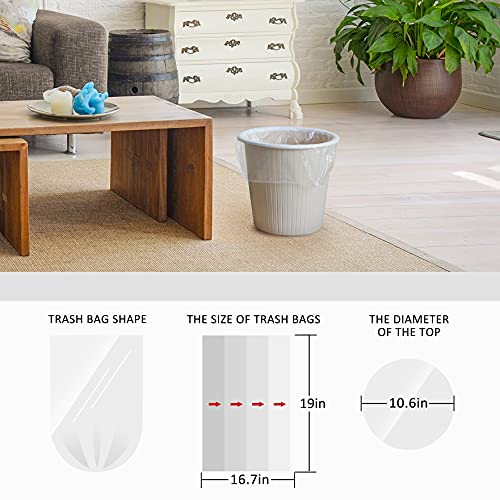 440 Counts Strong Trash Bags Garbage Bags by Teivio, Bathroom Trash Can Bin Liners, Small Plastic Bags for home office kitchen (2.6 Gallon) - size: 1 Count (Pack of 440)