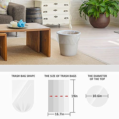440 Counts Strong Trash Bags Garbage Bags by Teivio, Bathroom Trash Can Bin Liners, Small Plastic Bags for home office kitchen (2.6 Gallon) - size: 1 Count (Pack of 440)