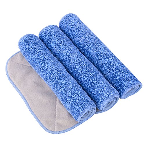 MR.SIGA Professional Microfiber Mop Refills, Pack of 3, Size: 42cm X 23cm - color: Blue - Mop Pad Refills