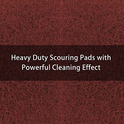 Heavy Duty Scour Pads, Non-Scratch Scrub Sponges, ULIFESTAR 5PCS Dish Scrubber Scouring Pads, Dual-Sided Reusable Household Scrub Pads for Dishes,Dish Cleaning Tool,Kitchen Scrubbers & Metal Grills - size: 150*100mm/5.9*3.94''320-400grits