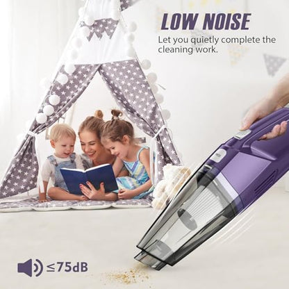Handheld Vacuum Cordless — 3-In-1 Hand Held Vacuum Rechargeable With 8KPa Suction, Lightweight 1.7 Lbs Handheld Vac, Quick Dust Removal & Cleaning Tool With Accessories Storage For Car, Kitchen & Home