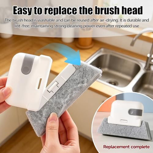 5PCS Window Track Cleaning Brush – Single Handheld Brush for Sliding Door, Window Sills, Small Gaps, and Crevices, Efficient Dirt and Water Stain Removal - color: 5grey