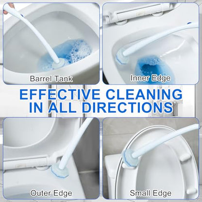 100pcs Disposable Toilet Brush Head Refills Compatible With Clorox Toilet Cleaning System,Upgrade Fiber Cleaner Heads for Closestool .(not included brush rod) - size: 1 Count (Pack of 100)