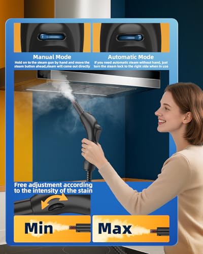 Steam Cleaner, Steam Cleaner For Home, Handheld Steam Cleaner With 30 Accessories, 1500W, 230°F High Temperature, Heavy Duty Portable Steamer with 1.5L Tank for Home Floor Cleaning