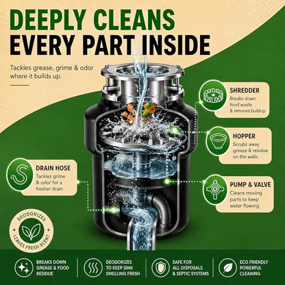 Renuv® Washing Machine + Dishwasher + Garbage Disposal Cleaner Bundle | Heavy Duty Home Appliance Deep Cleaning, Descaling, Deodorizing - style: Washing Machine + Dishwasher + Disposal Cleaner