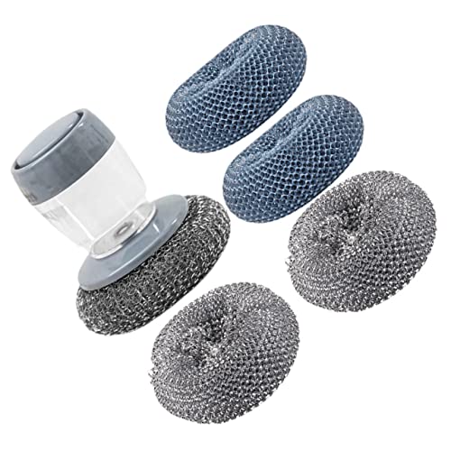 Holibanna Multi-Purpose Pot Brush Kitchen Cleaning Brush Soap Dispenser Dish Scrubber