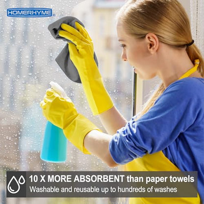 Microfiber Cleaning Cloth, 12 Pack Grey Cleaning Rags,12" X 11" Lint Free Dish Towels Wash Cloths, Reusable Microfiber Towels for Home and Kitchen Bathroom Apartment Cleaning Supplies - color: Grey, size: 12 Pack