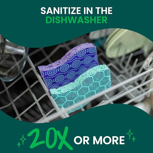 Scotch-Brite Odor Resist Heavy Duty Scrub Sponge, Dishwasher-Safe Kitchen sponges for Serious Scrubbing, Multipurpose Dish Sponge for Stuck-On Messes, 3 Scrubbing Sponges (Pack of 8) - size: 3 Scrub Sponges (8-Pack)