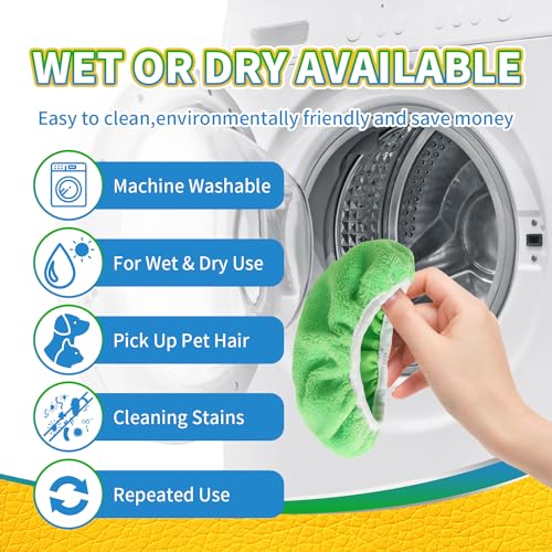 AmaVins Reusable Microfiber Mop Pads Compatible with Swiffer Sweeper Mop, Wet and Dry Flat Swiffer mop Cover, 5 Pack Washable Swiffer Pads for Surface/Hardwood Floor Cleaning (Mop is Not Included) - color: B-green 5 Pack