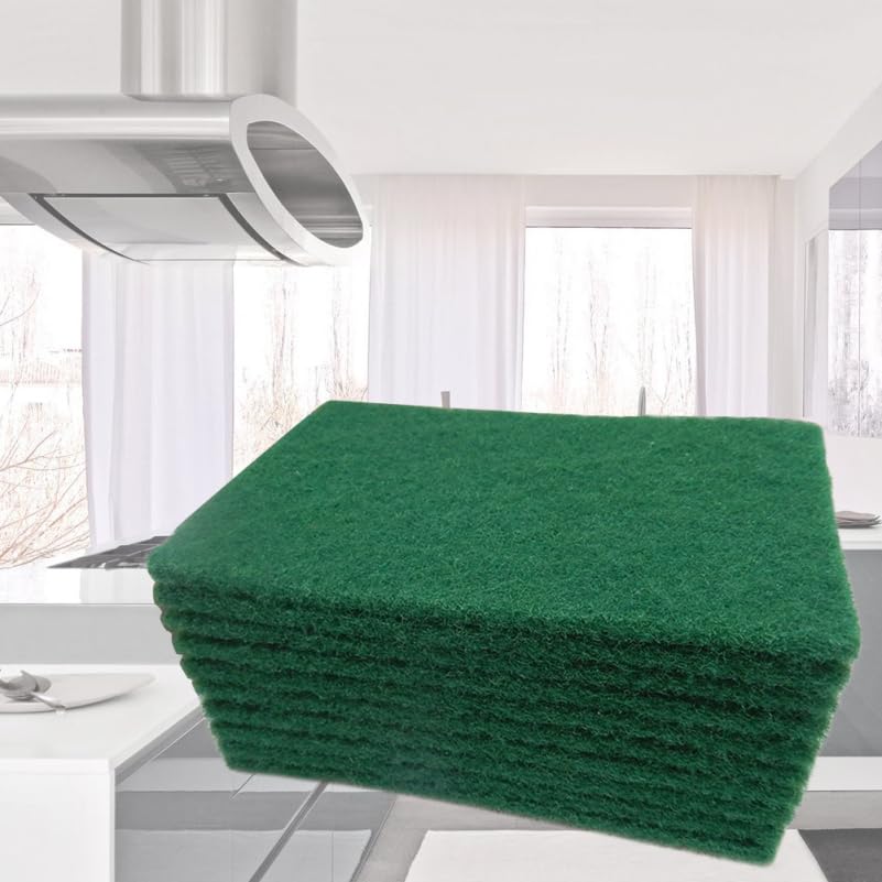 10-Pack Heavy Duty Non-Scratch Scouring Pads 5.90X3.93 Inch Durable Kitchen Scrub Sponges for Dish Washing Pots Pans Stove Top Cleaning