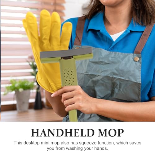 Portable Self-Squeeze Mini Collodion Mop Handheld Folding Sponge Mop for Kitchen Bathroom Floor Cleaning Small Spaces