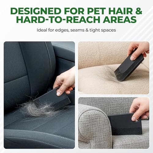 5-Piece Pet Hair Remover Kit for Dogs & Cats – Reusable Lint Roller, Deshedding Grooming Glove & Fur Remover for Couch, Furniture, Carpet, Clothes & Car Seats