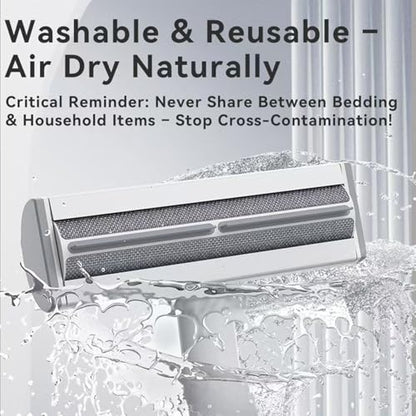 Pet Hair Remover, Lint Brush- Reusable Lint Roller for Cat & Dog Hair on Couch, Carpet, Rugs & Bedding- Portable, Eco-Friendly, No Need for Lint Roller Refills (Gray & White) - color: Gray & White