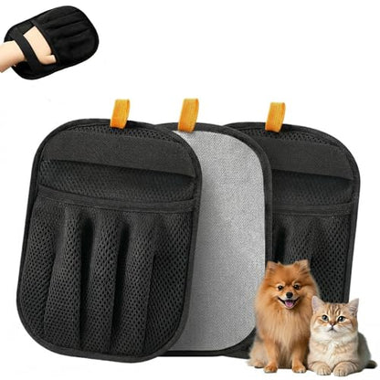 Pet Hair Removal Glove, 2Pcs Upgraded Five-Finger Electrostatic Hair Remover Glove, Reusable Pet Hair Remover Tool for Laundry, Couch, Carpet, Car Seat & Furniture
